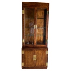 Henredon Scene One Campaign Display Cabinet