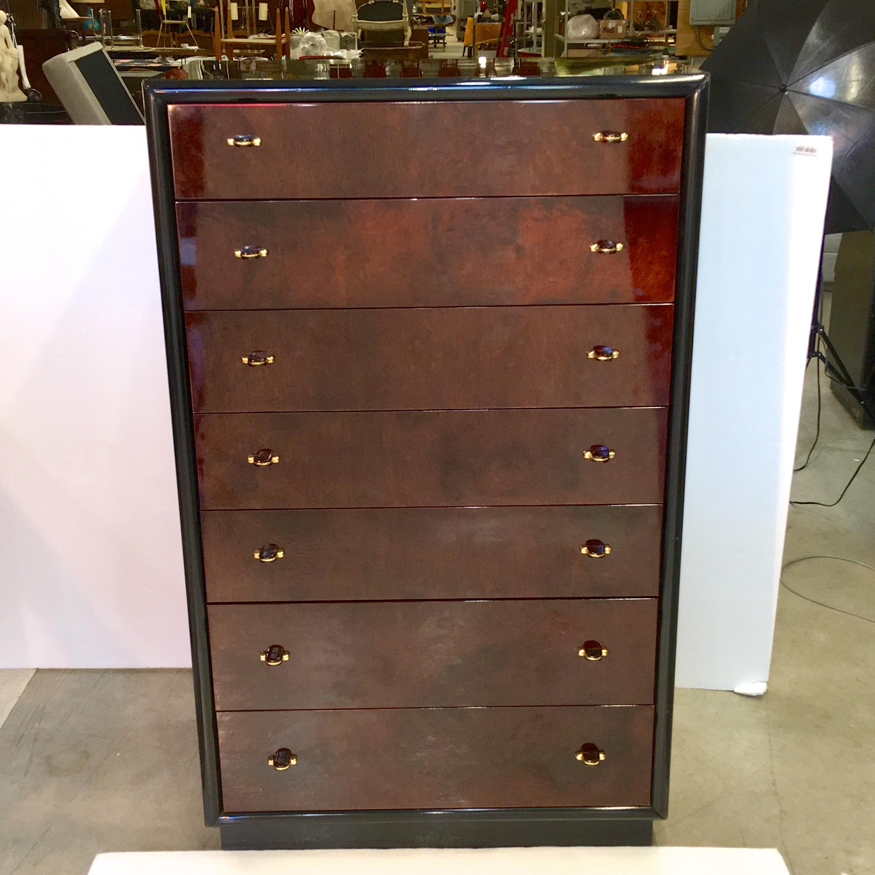 Henredon Scene Three High Chest of Drawers In Good Condition In Hanover, MA
