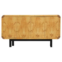 Henredon Scene Two Burl Credenza or Sideboard with Ebony and Macassar Accents