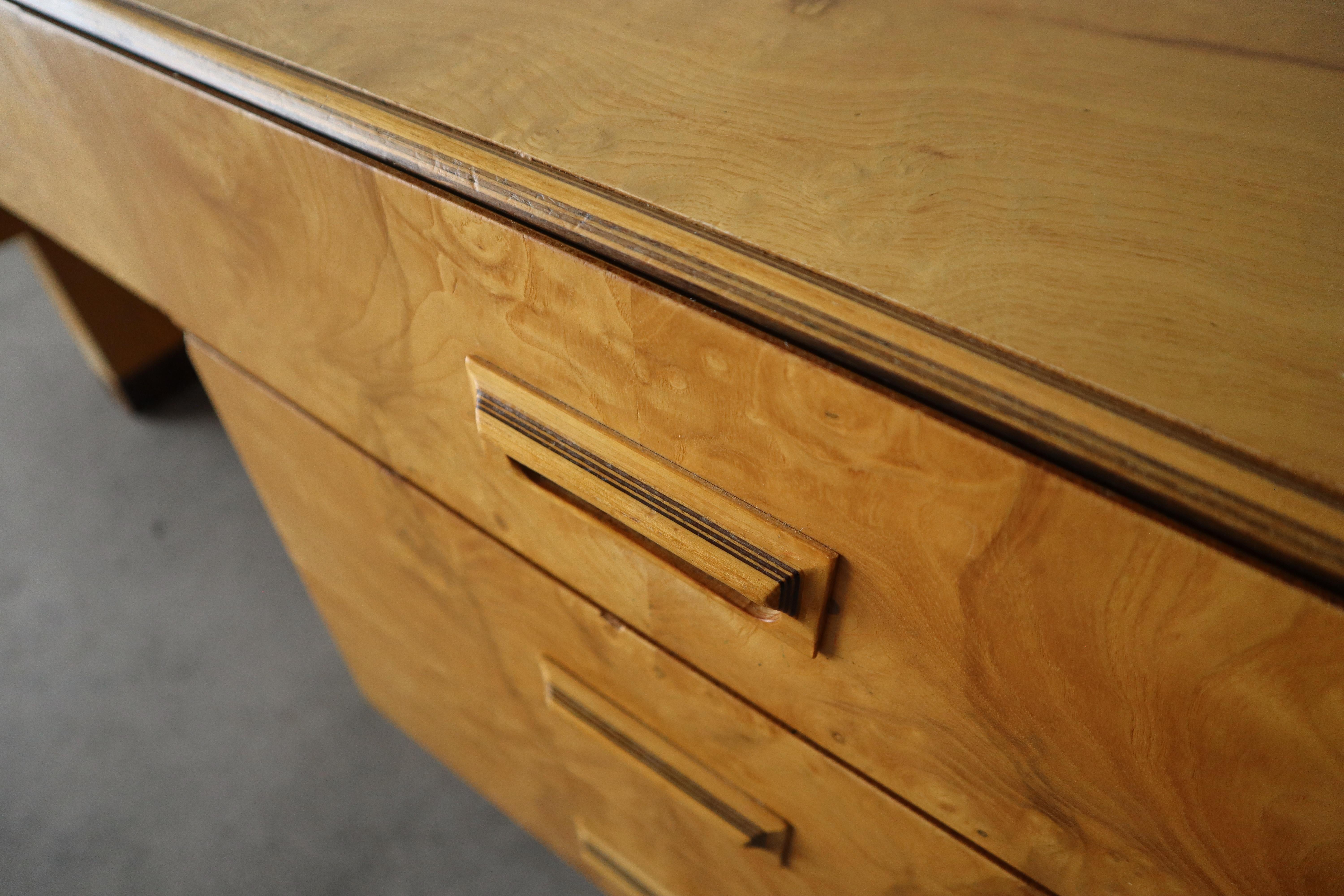 20th Century Henredon Scene Two Burl Executive Desk