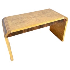 Henredon Scene Two Burlwood Waterfall Desk Henredon Scene Two Burlwood Waterfall Desk