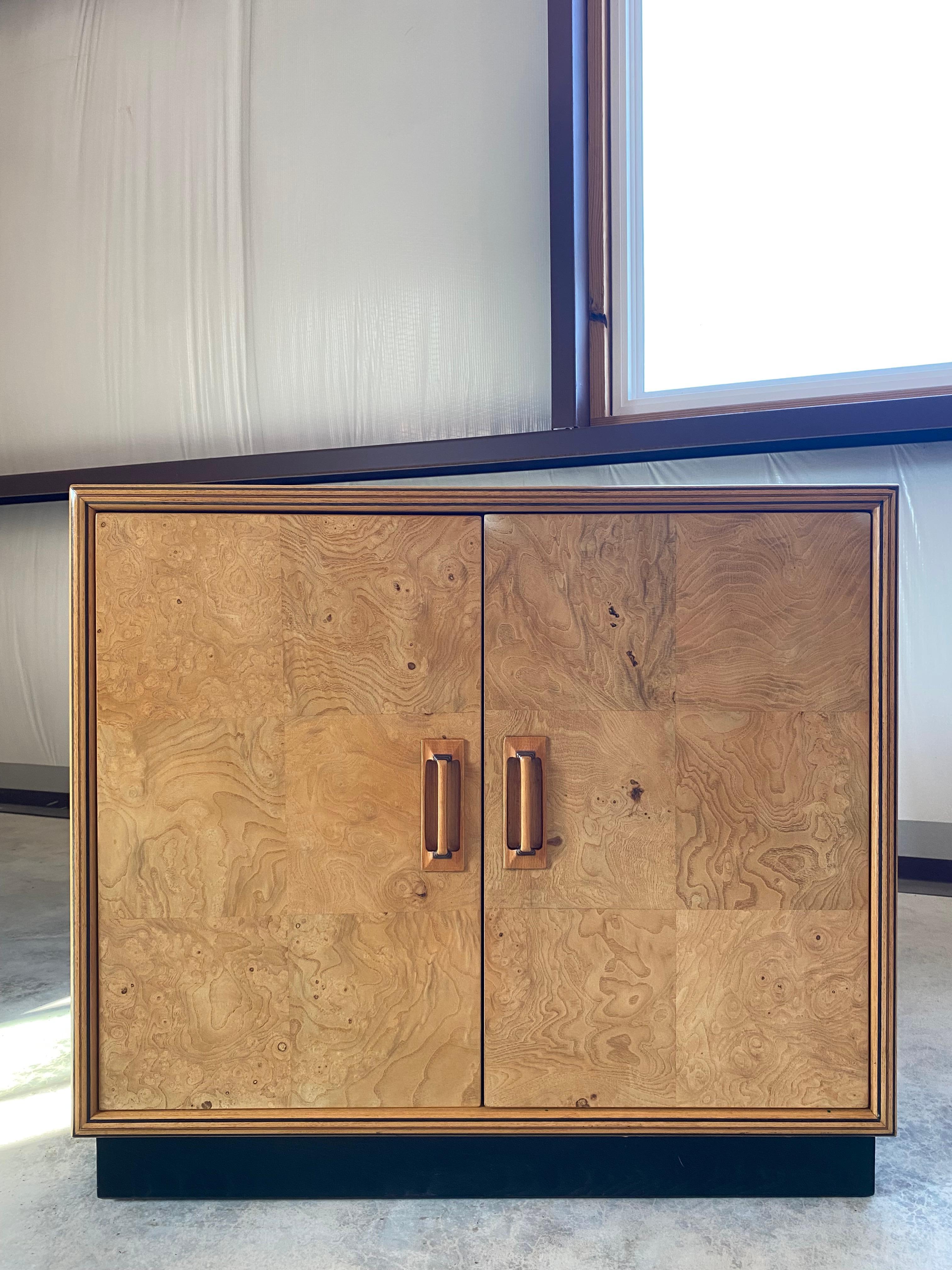 Henredon Scene Two Olive Burl Cabinets, A Pair For Sale 10
