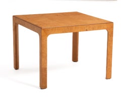 Henredon Scene Two Olive Burl Square Parsons Table Mid Century Baughman