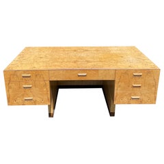 Henredon Scene Two Olive Burlwood Executive Desk