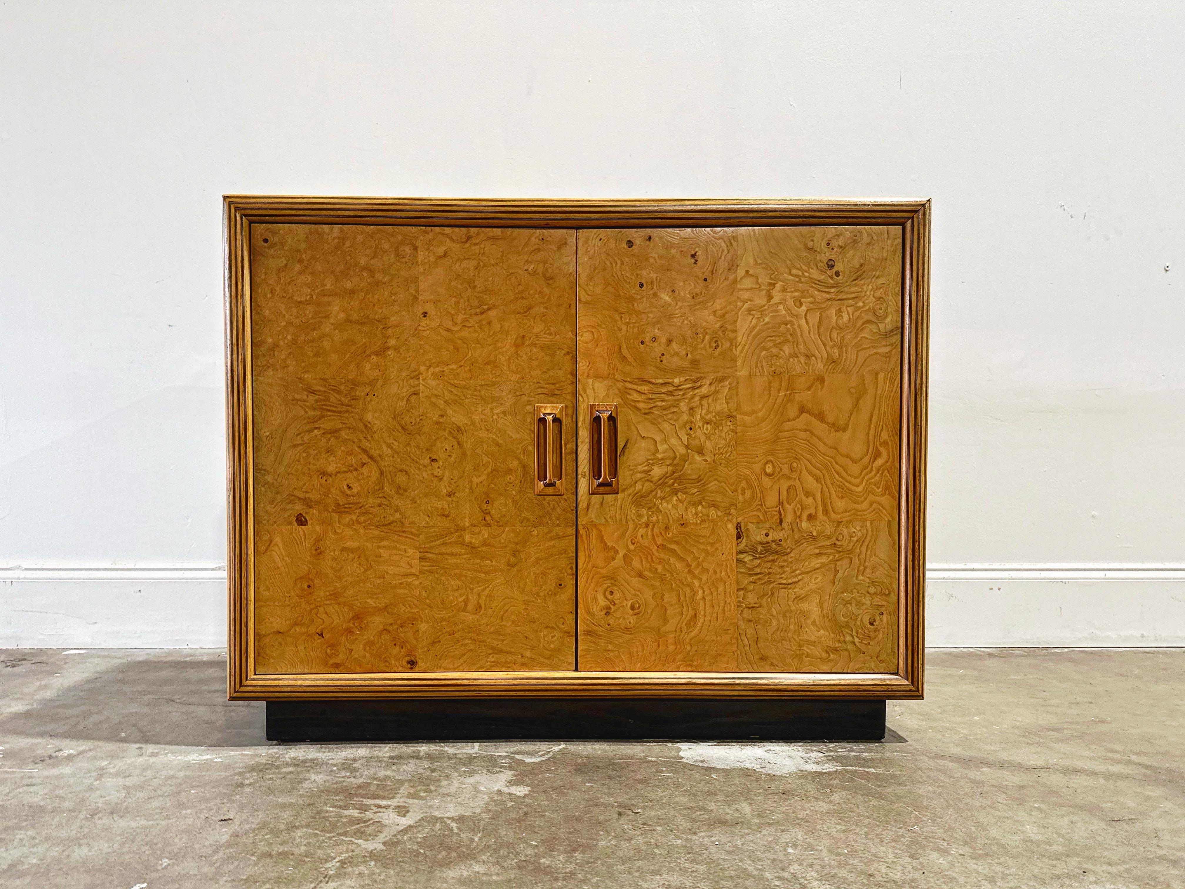 Henredon Scene Two Server Cabinet - Burl Wood - Convertible Serving Console Bar 8