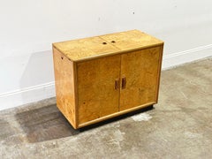 Henredon Scene Two Server Cabinet - Burl Wood - Convertible Serving Console Bar
