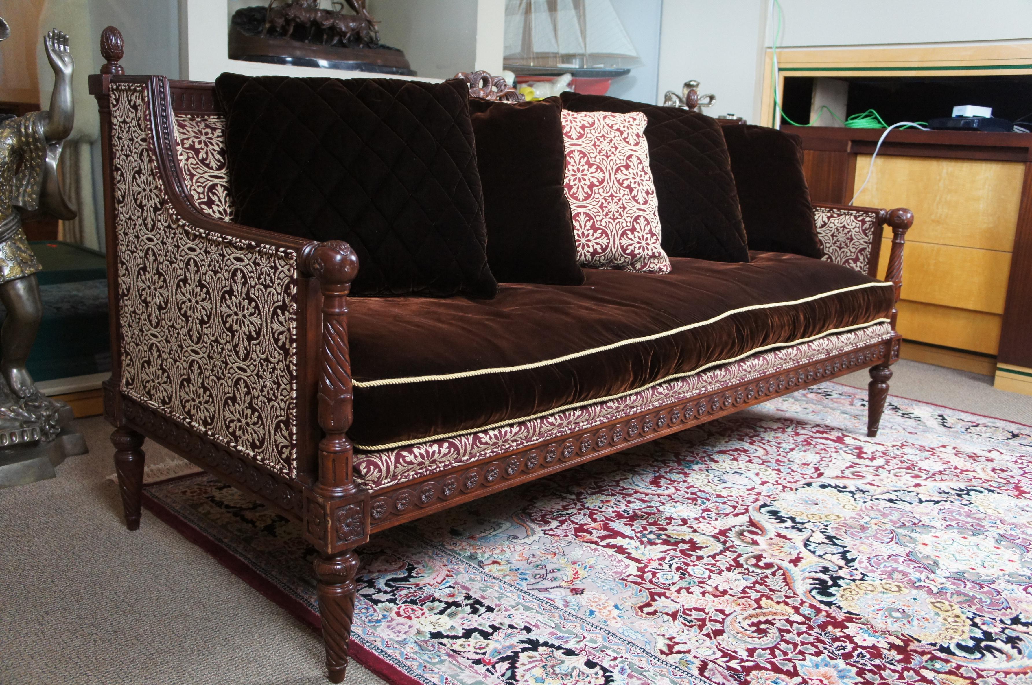 Henredon Schoonbeck Collection Carved Mahogany Sofa French Louis XV Style 2