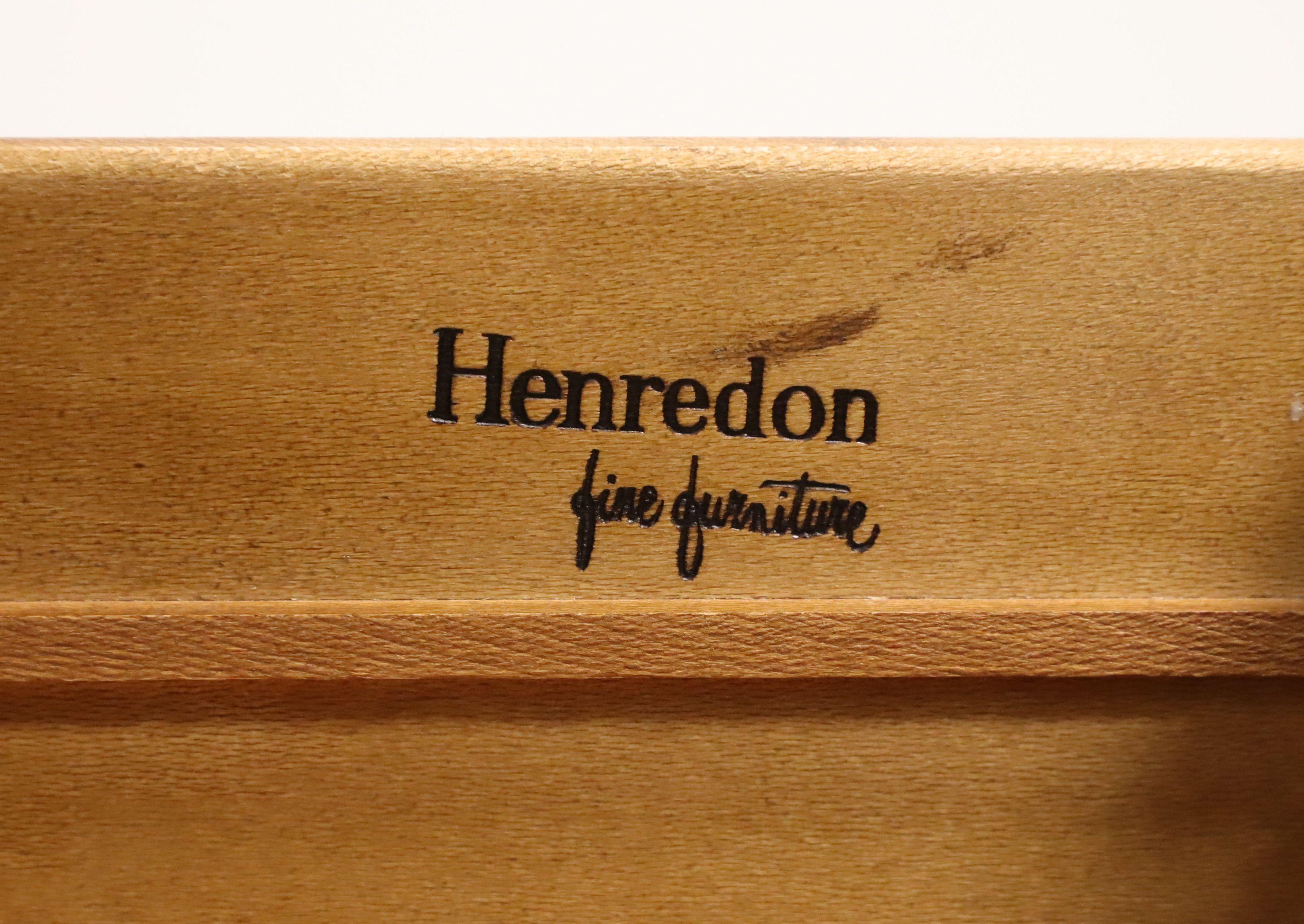 HENREDON Sequent Mid Century Burlwood Double Dresser 4