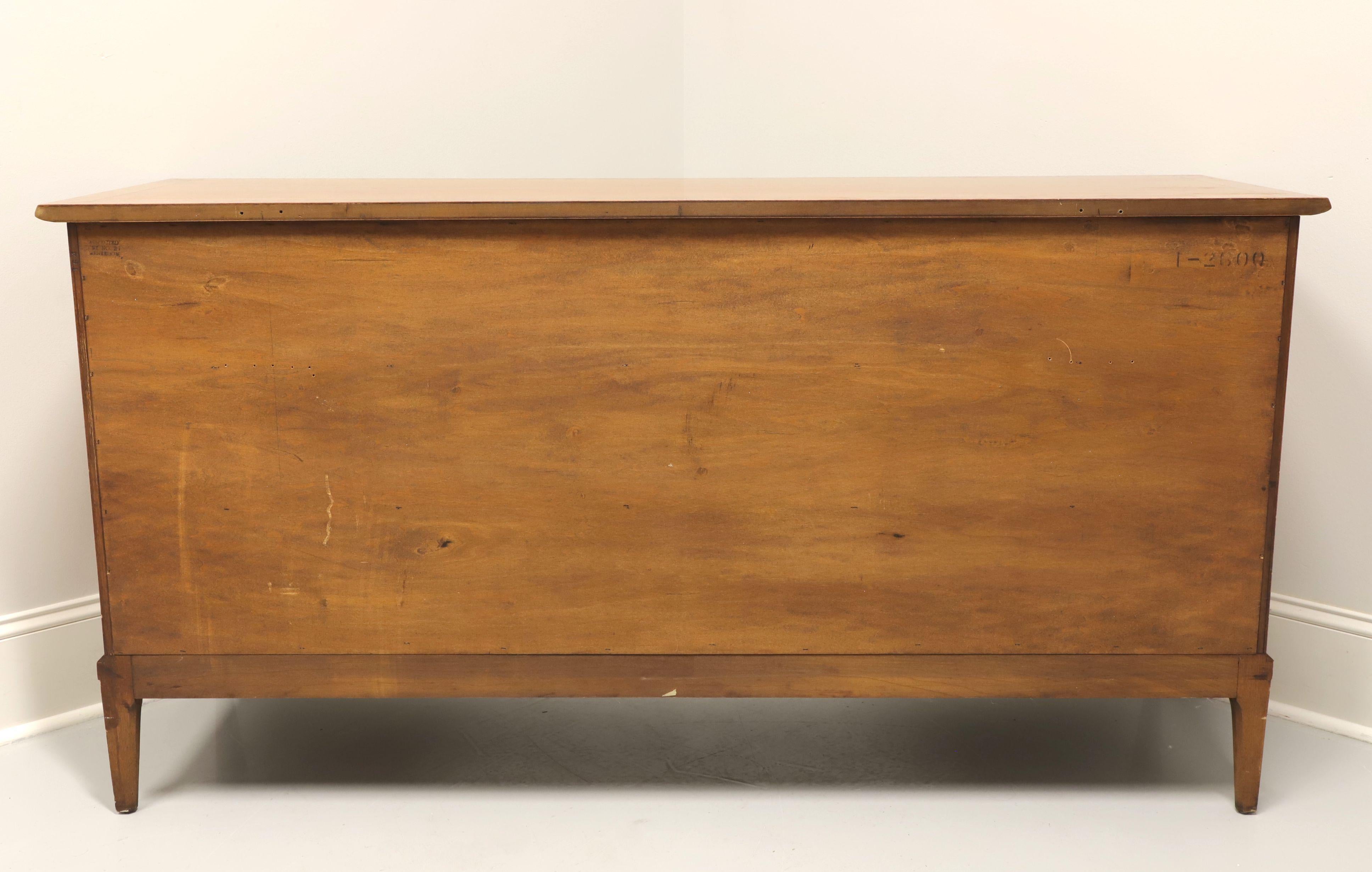 American HENREDON Sequent Mid Century Burlwood Double Dresser