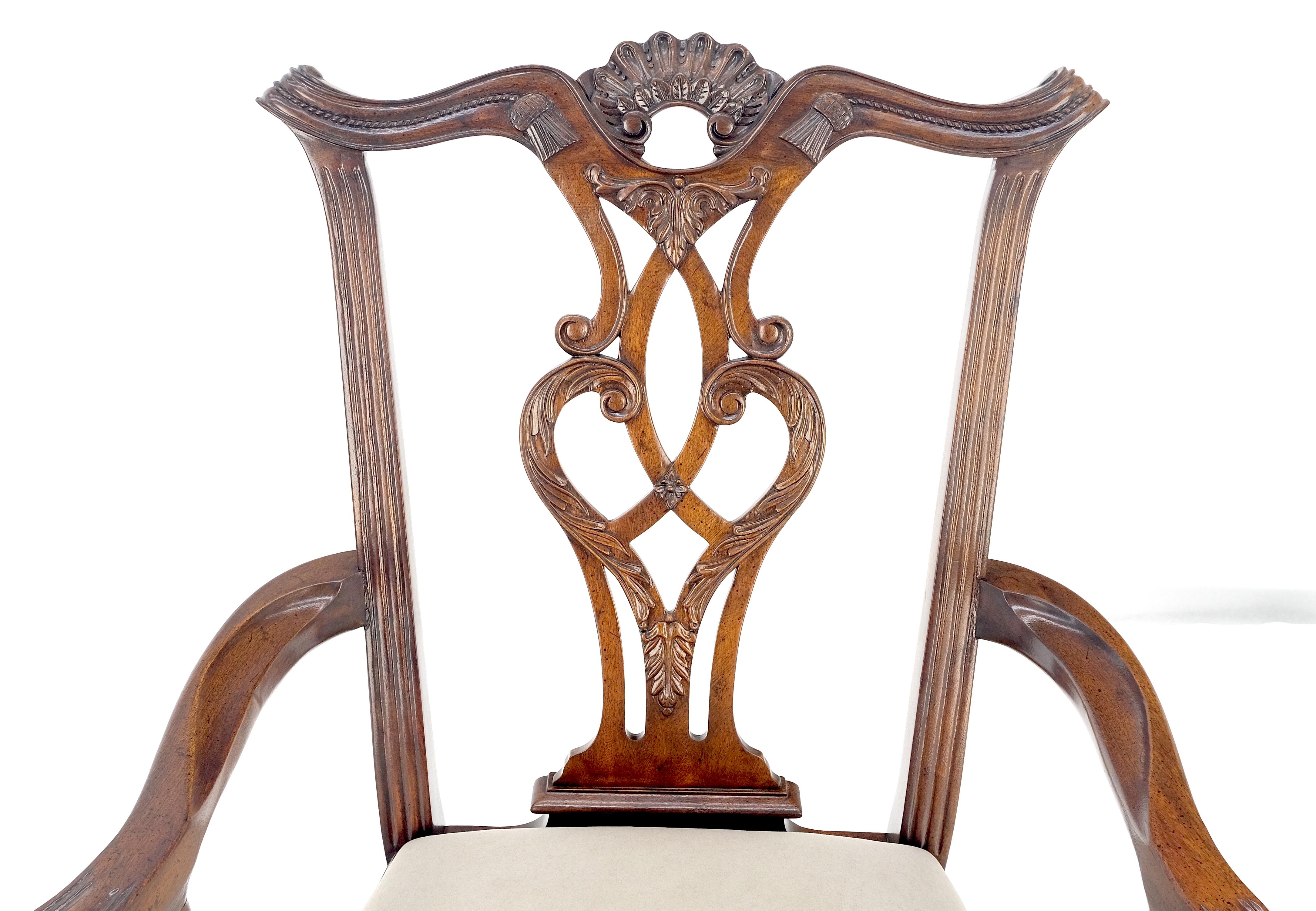 Ensemble Henredon de 10 chaises de salle à manger de style Chippendale en acajou à boules et griffes MINT ! en vente 10