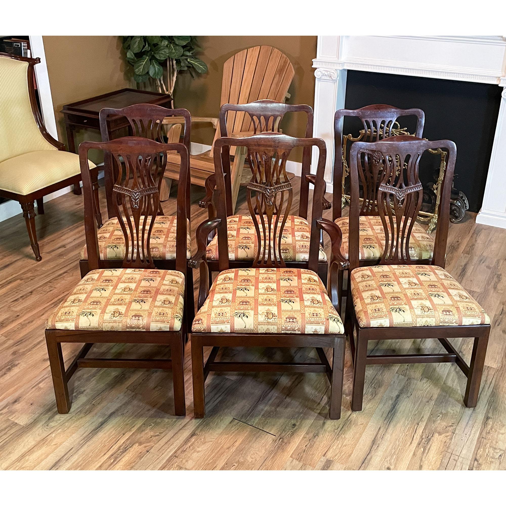 Chippendale Henredon Set of 6 Vintage Chairs For Sale