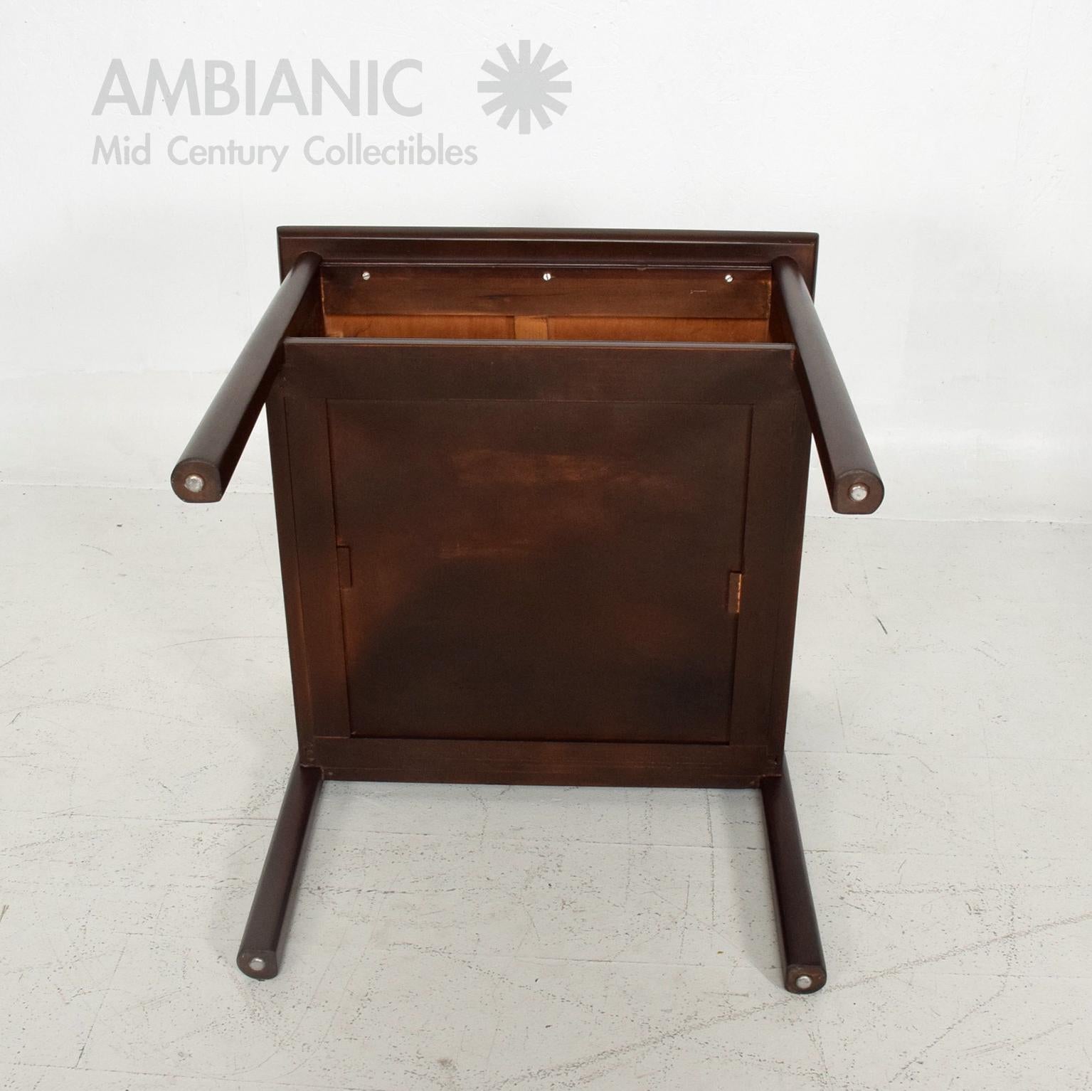 Mid-20th Century 1950s Fine HENREDON Side Table by Harvey Probber Mahogany with Brass Pull