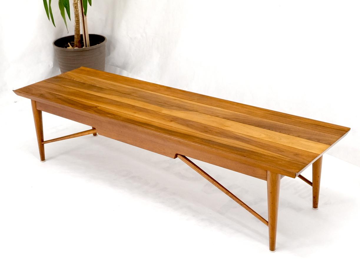 Henredon Solid Walnut Bench Coffee Table  For Sale 7