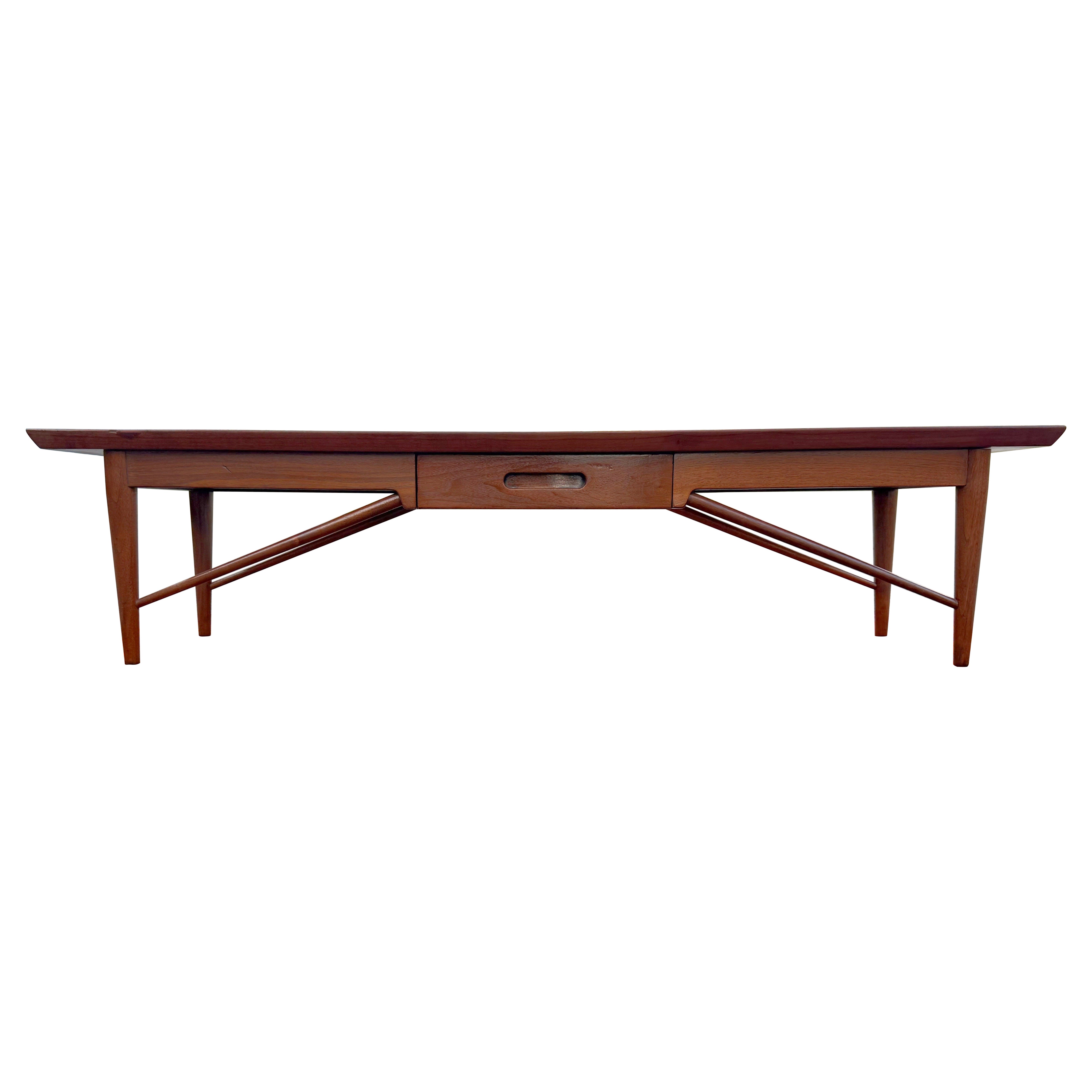 Henredon Solid Walnut Bench Coffee Table