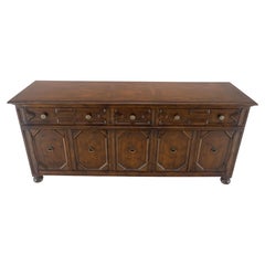 Used Henredon Spanish Colonial Country French Oak & Brass Hardware Long Dresser MINT