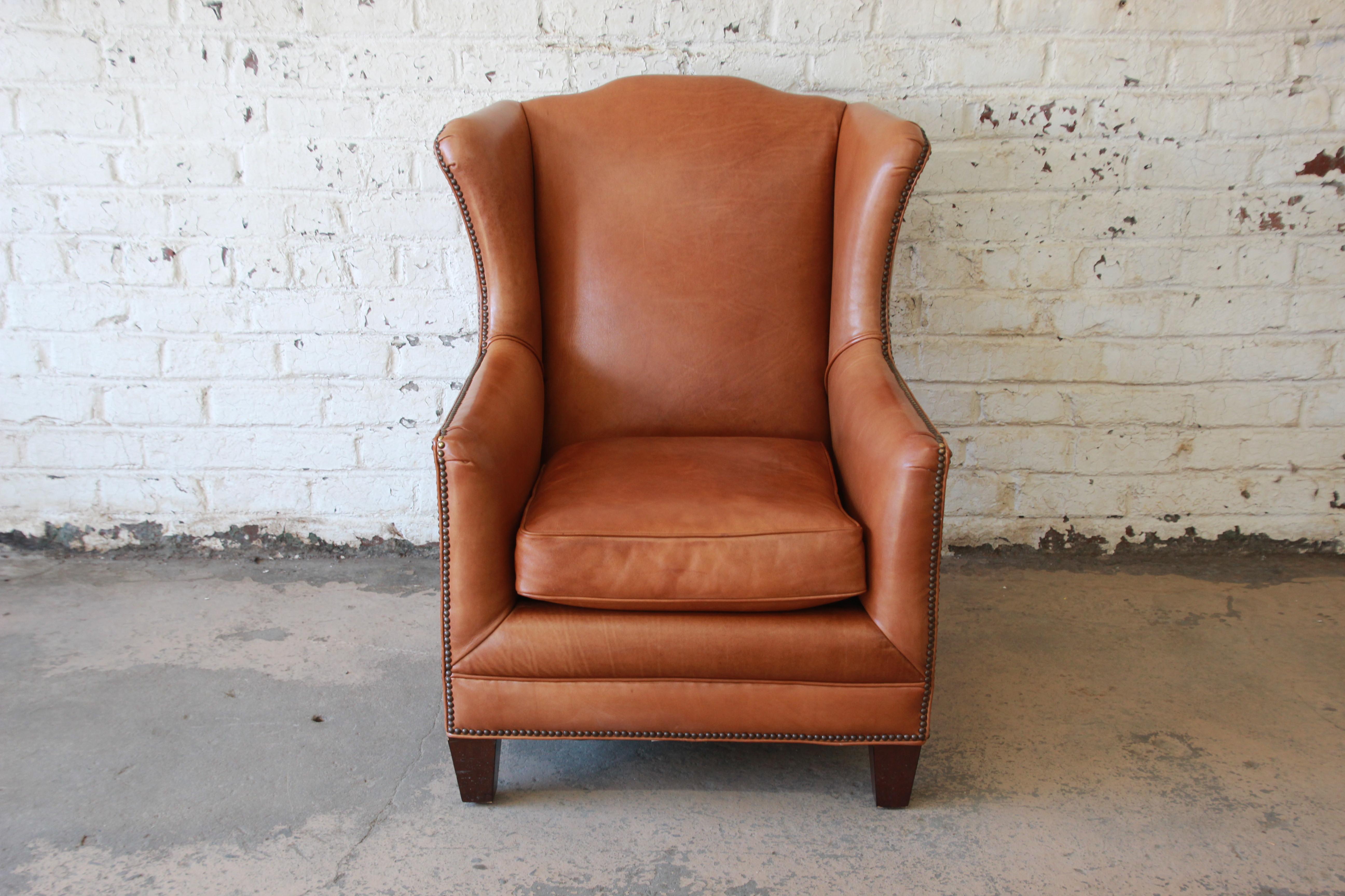 henredon leather chair