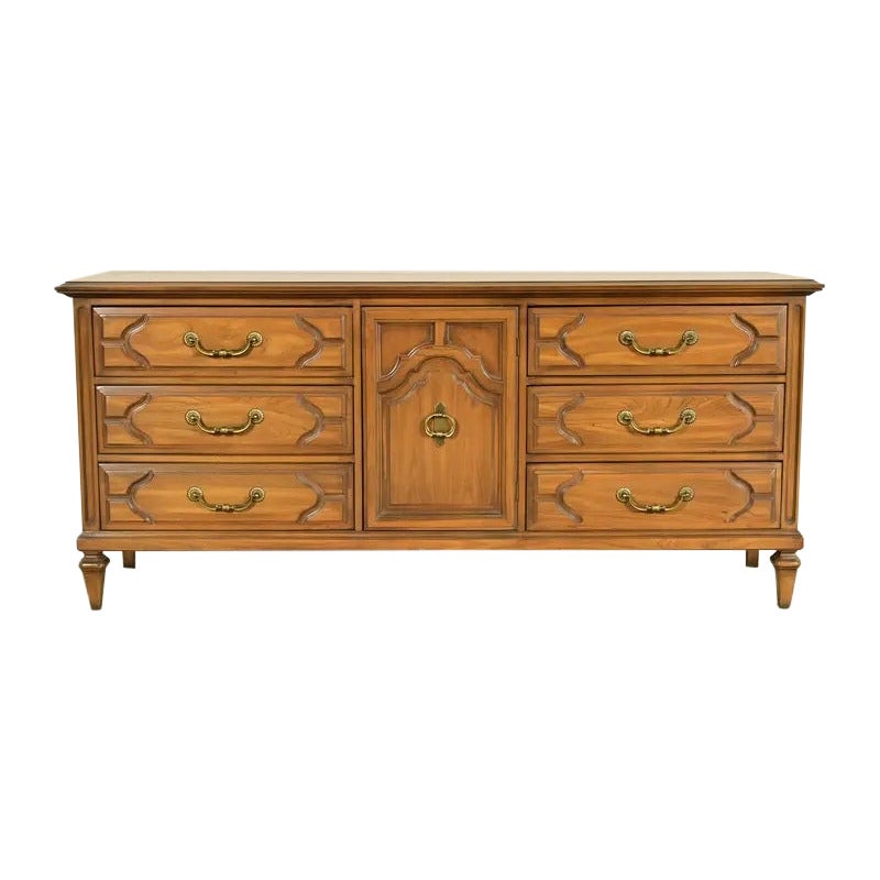 Henredon Style French Regency Louis XVI Fruitwood Long Dresser, Circa 1960s
