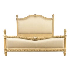 Henredon Style French Regency Louis XVI Upholstered King Size Bed