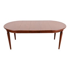 Henredon Style French Regency Louis XVI Walnut Dining Table, Newly Refinished