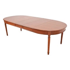 Henredon Style French Regency Teak Extension Dining Table, Newly Refinished