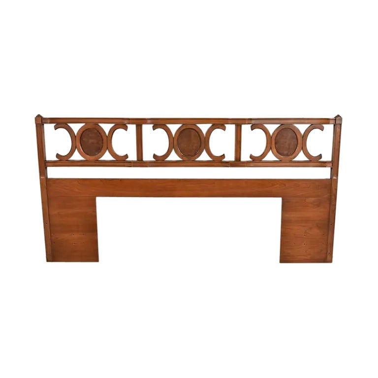 Tête de lit king size de style Henredon Mid-Century Hollywood Regency, années 1960