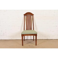 Henredon Style Mid-Century Hollywood Regency Oak Dining Chair, Circa 1970s