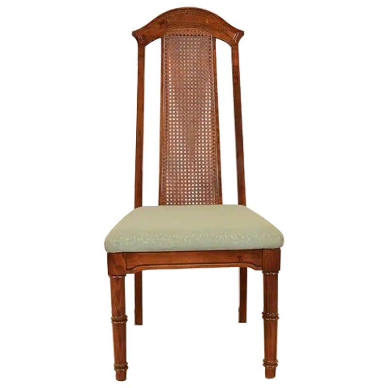 Henredon Style Mid-Century Hollywood Regency Oak Dining Chair, Circa 1970s