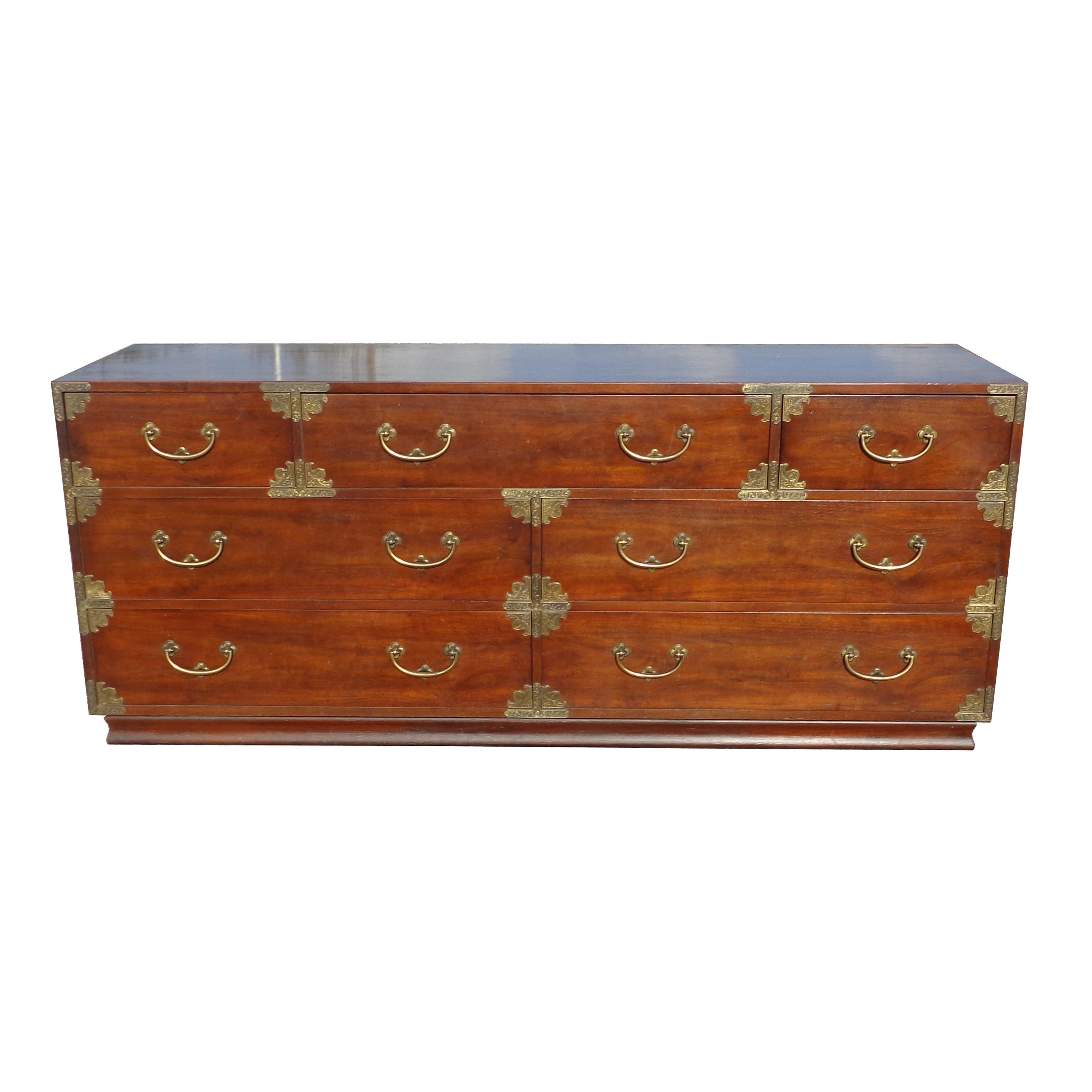 Henredon Tansu Campaign Highboy Dresser 3