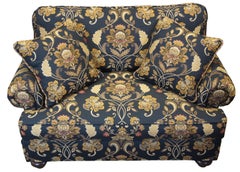 Henredon Upholstery Blue Paisley Loveseat Traditional Sofa Settee Nachez