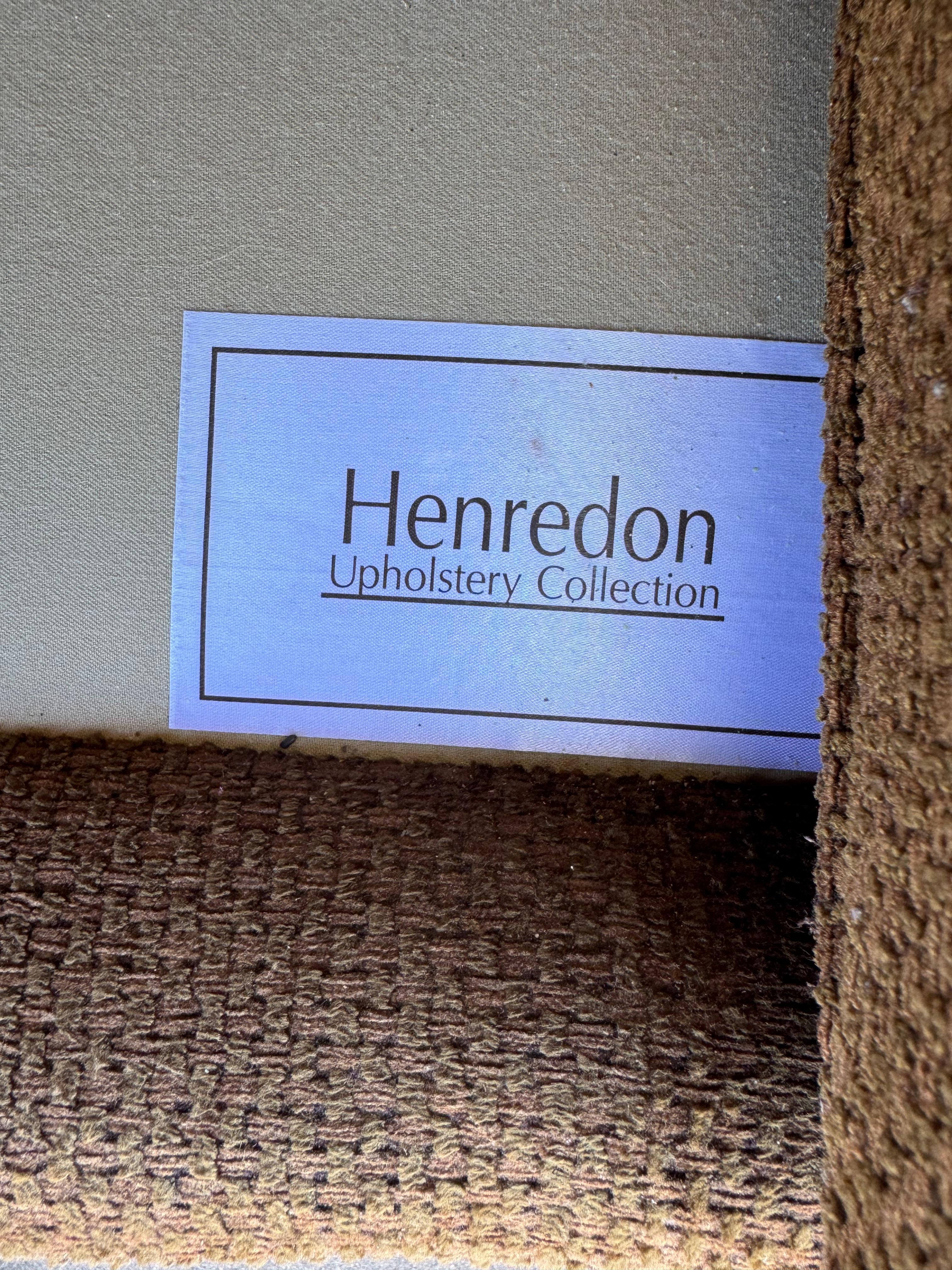 20th Century Henredon Upholstery Collection Cocoa Colored Loveseat For Sale