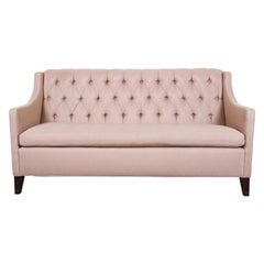Retro Henredon Upholstery Collection Contemporary Tufted Sofa
