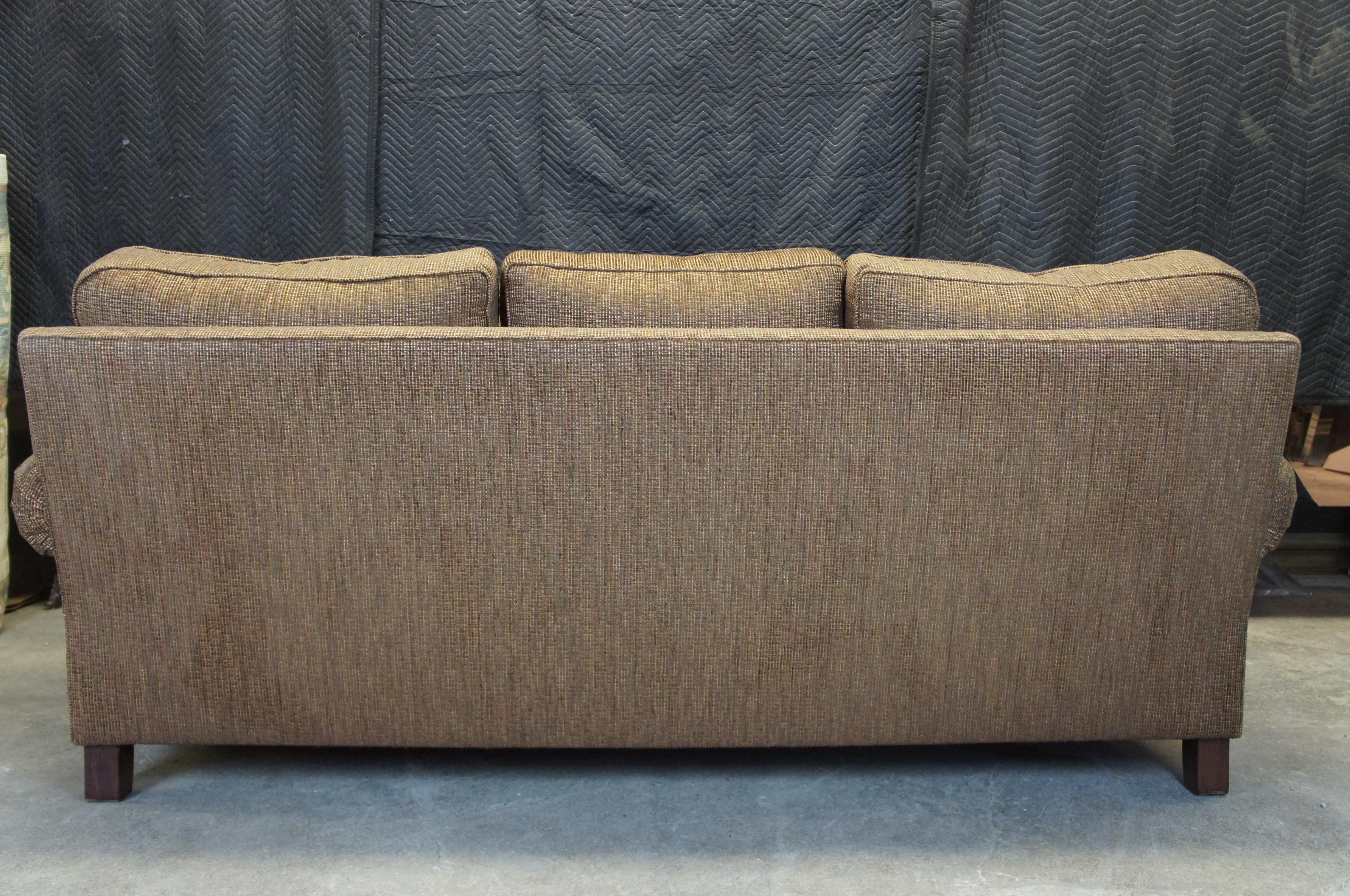 Henredon Upholstery Collection Tweed Traditional 3-Seat Sofa Natchez 4