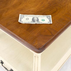 Henredon Walnut Banded Tops One Drawer End Tables Night Stands Mint!