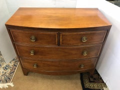 Henredon Walnut Bow Front Dresser Commode Chest of Drawers