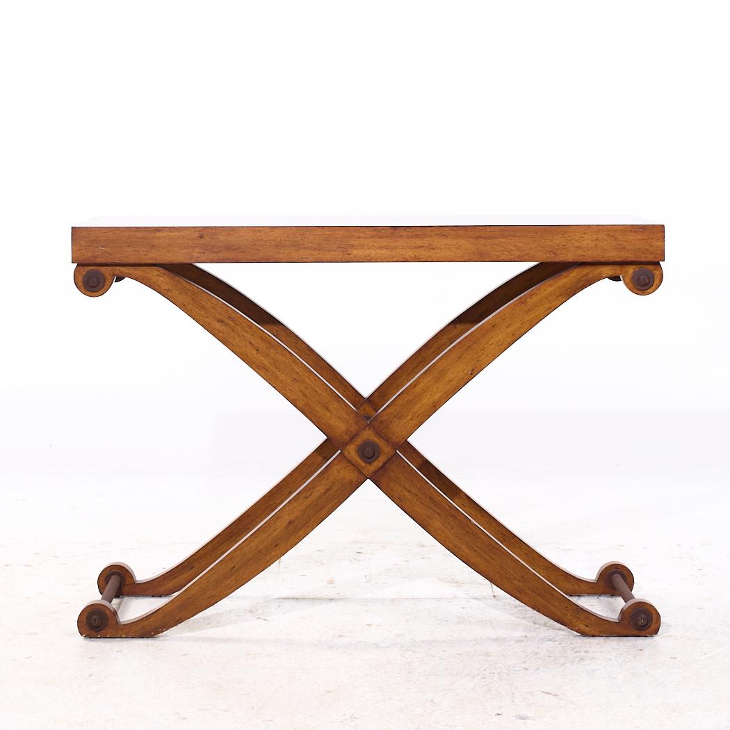 Henredon Walnut Console Table

This console table measures: 48 wide x 17 deep x 34.25 inches high, with a chair clearance of 31 inches

ABOUT PHOTOS: We take our photos in a controlled lighting studio to show as much detail as possible. We do NOT