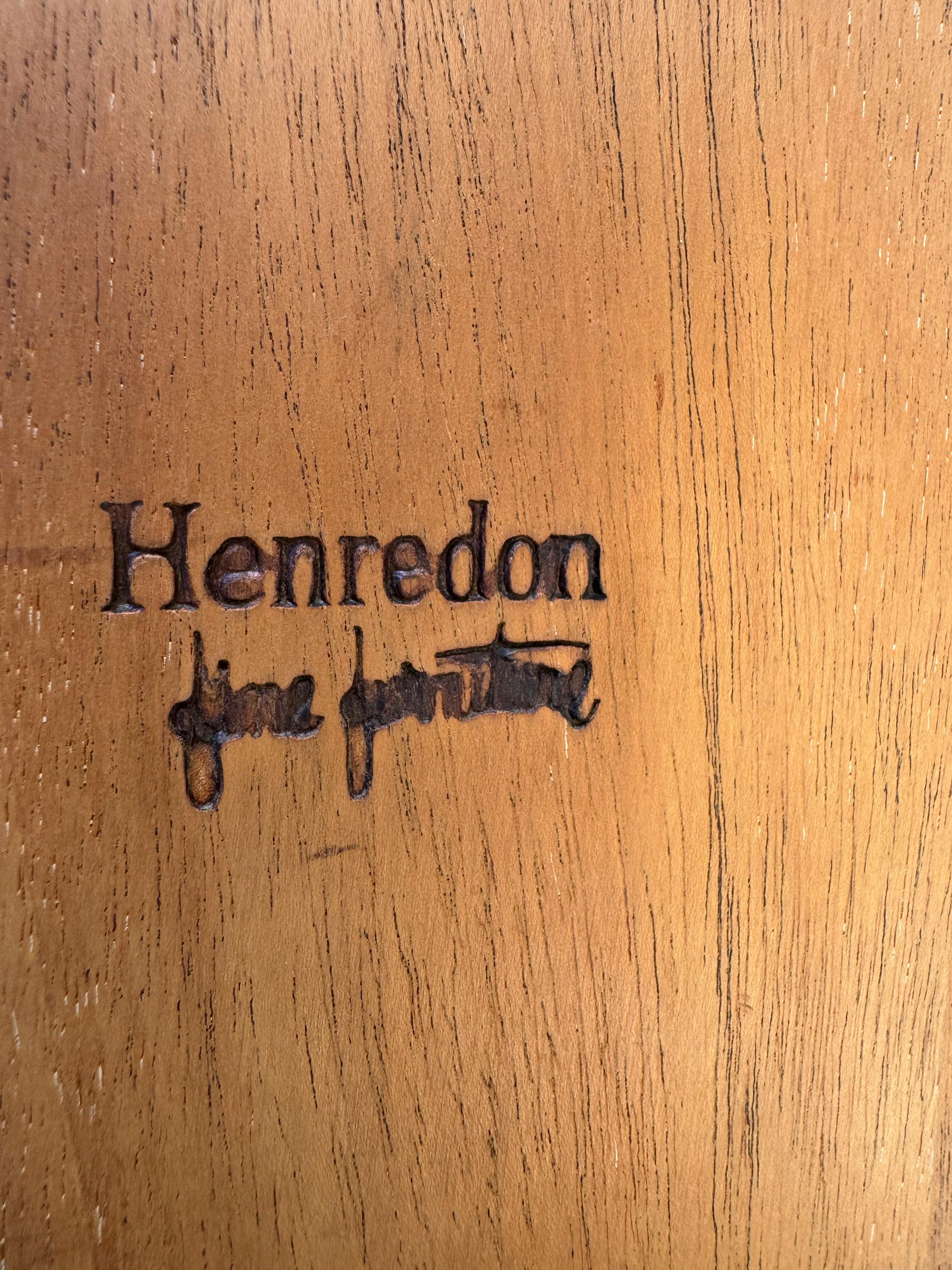 Henredon Walnut Tudor Style Side Table For Sale 2