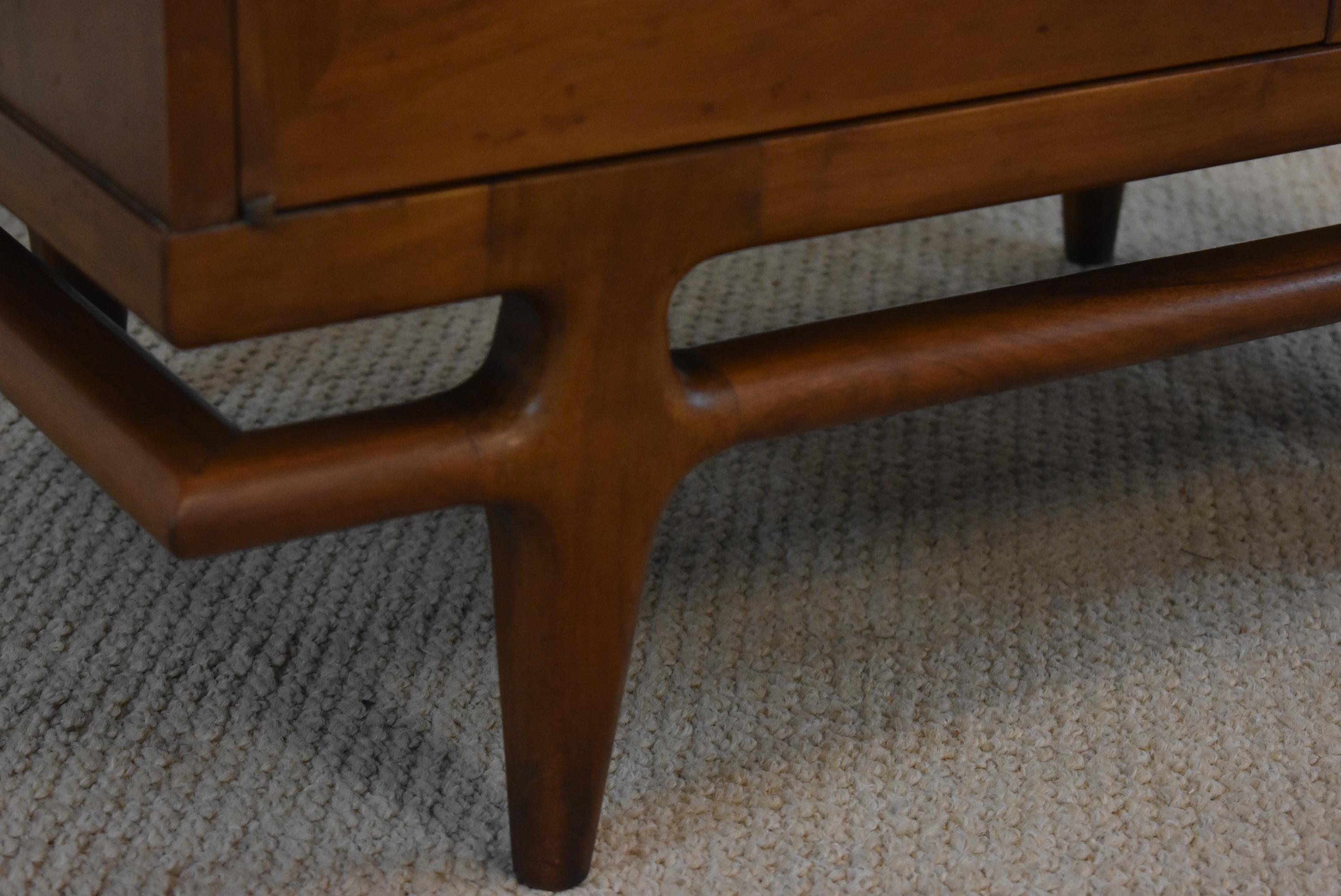 North American Henredon Walnut Two-Door Mid Century Liquor or Record Cabinet