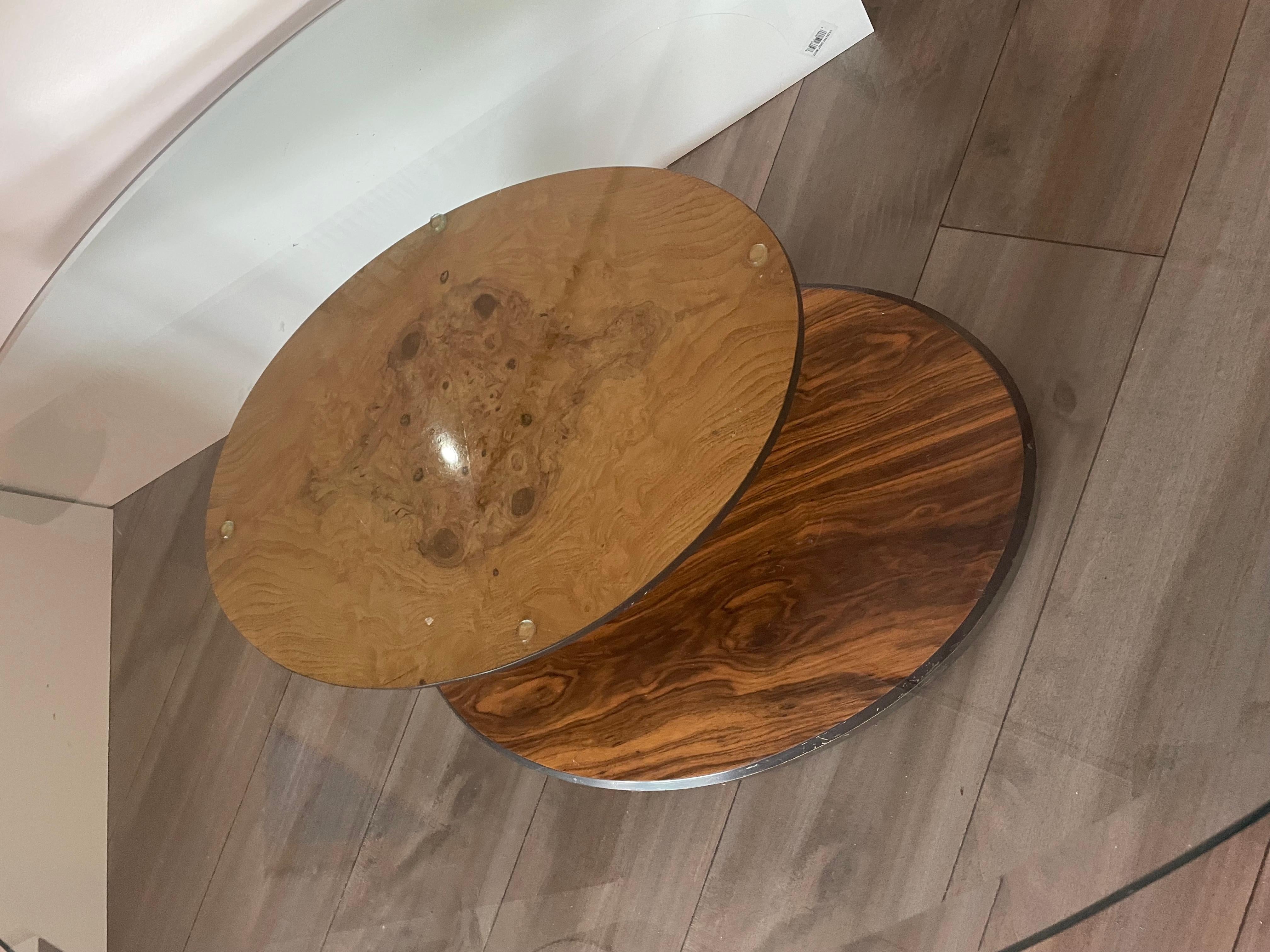 Henredon Zebra Wood Coffee Table with Suspended Glass In Good Condition In Jupiter, FL