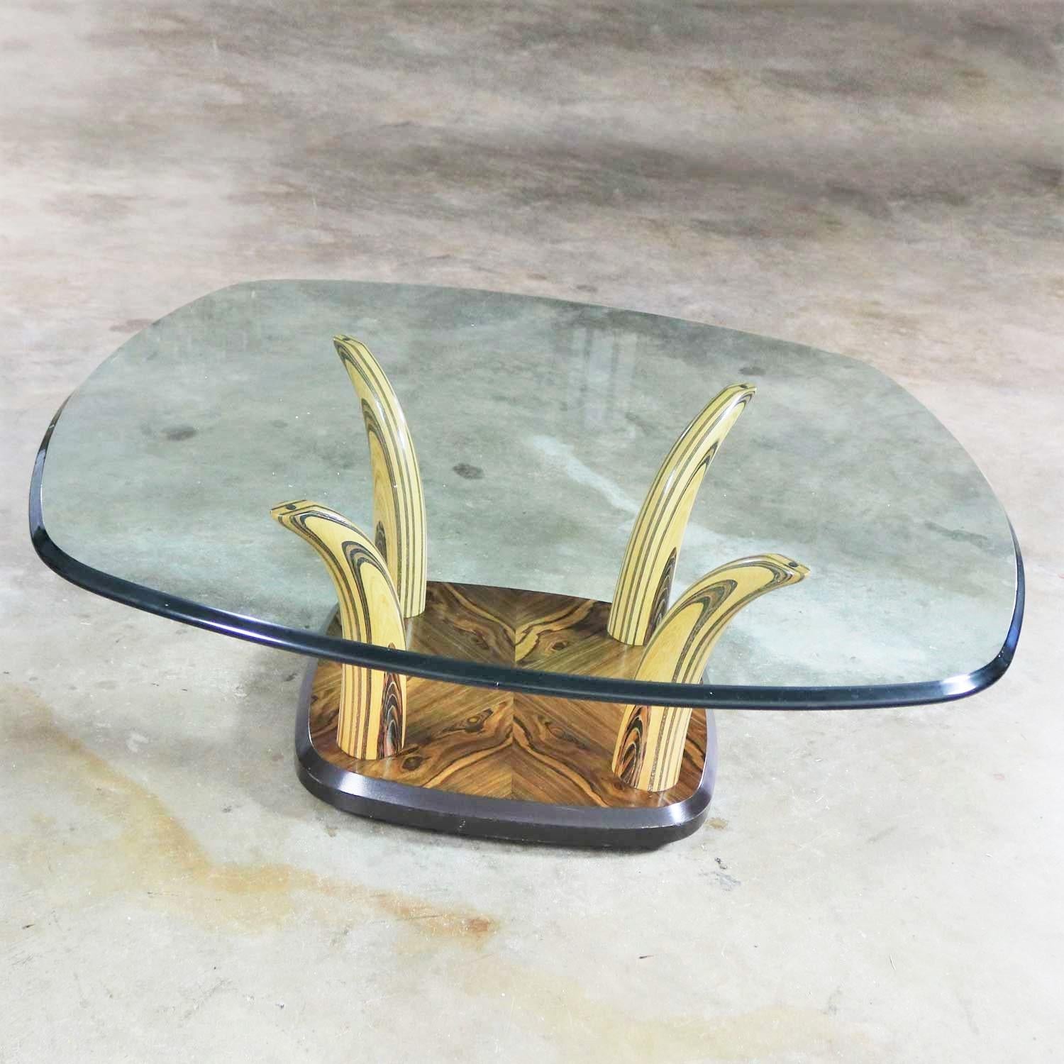 henredon glass coffee table