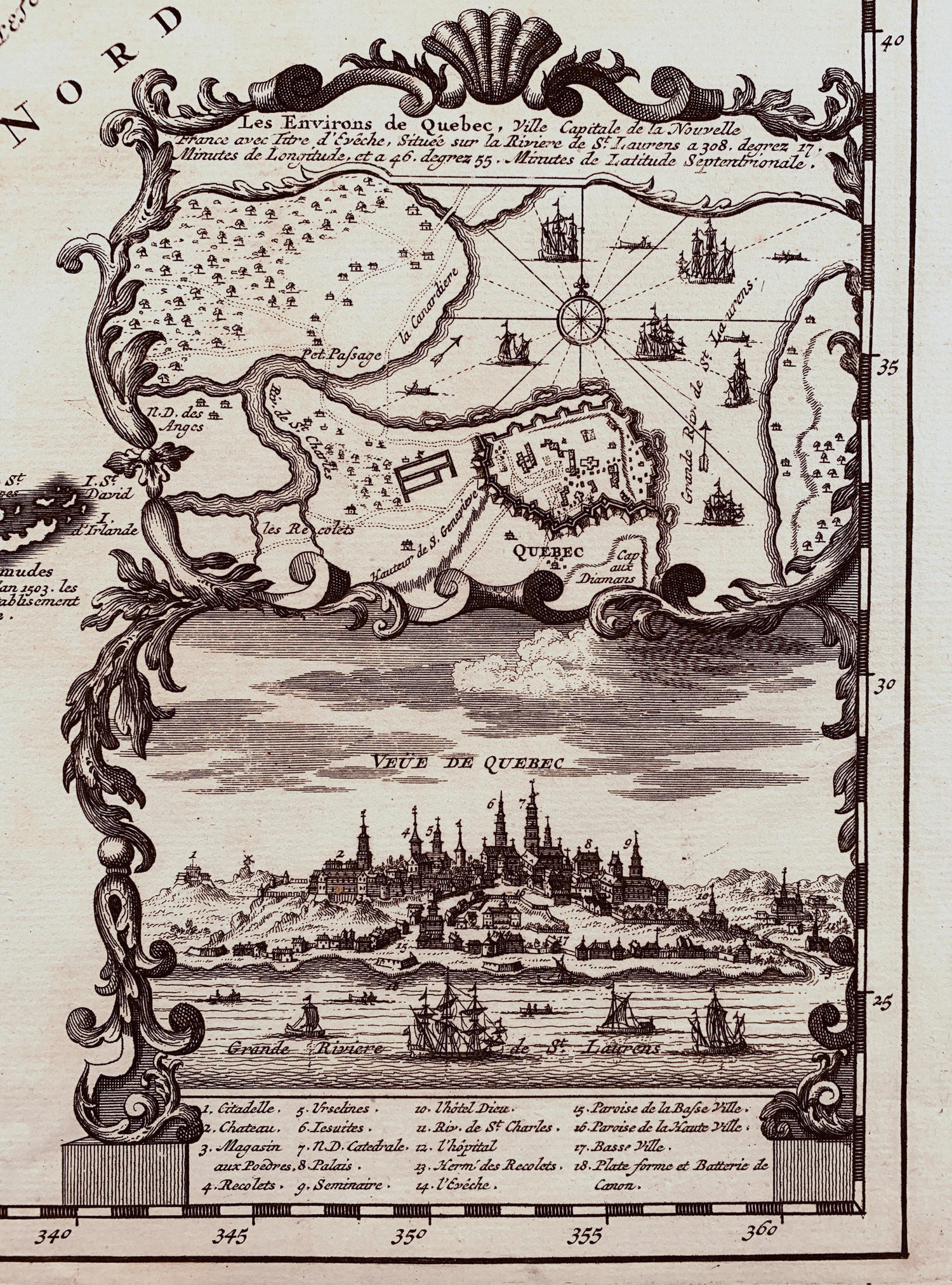 Henri-Abraham Chatelain - Carte de la Nouvelle France (Map of New France)  at 1stDibs