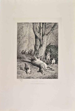 Les Lapins Venges – Radierung von Alfred Darjou – 1860er Jahre