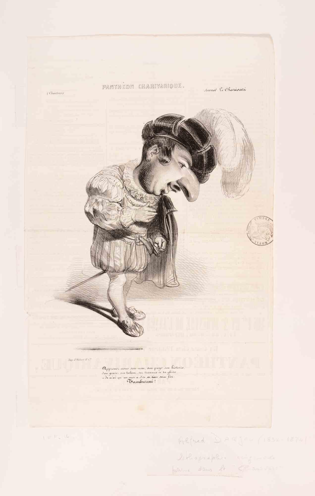 Panthéon Charivarique - Lithograph by Alfred Darjou - Mid-19th Century