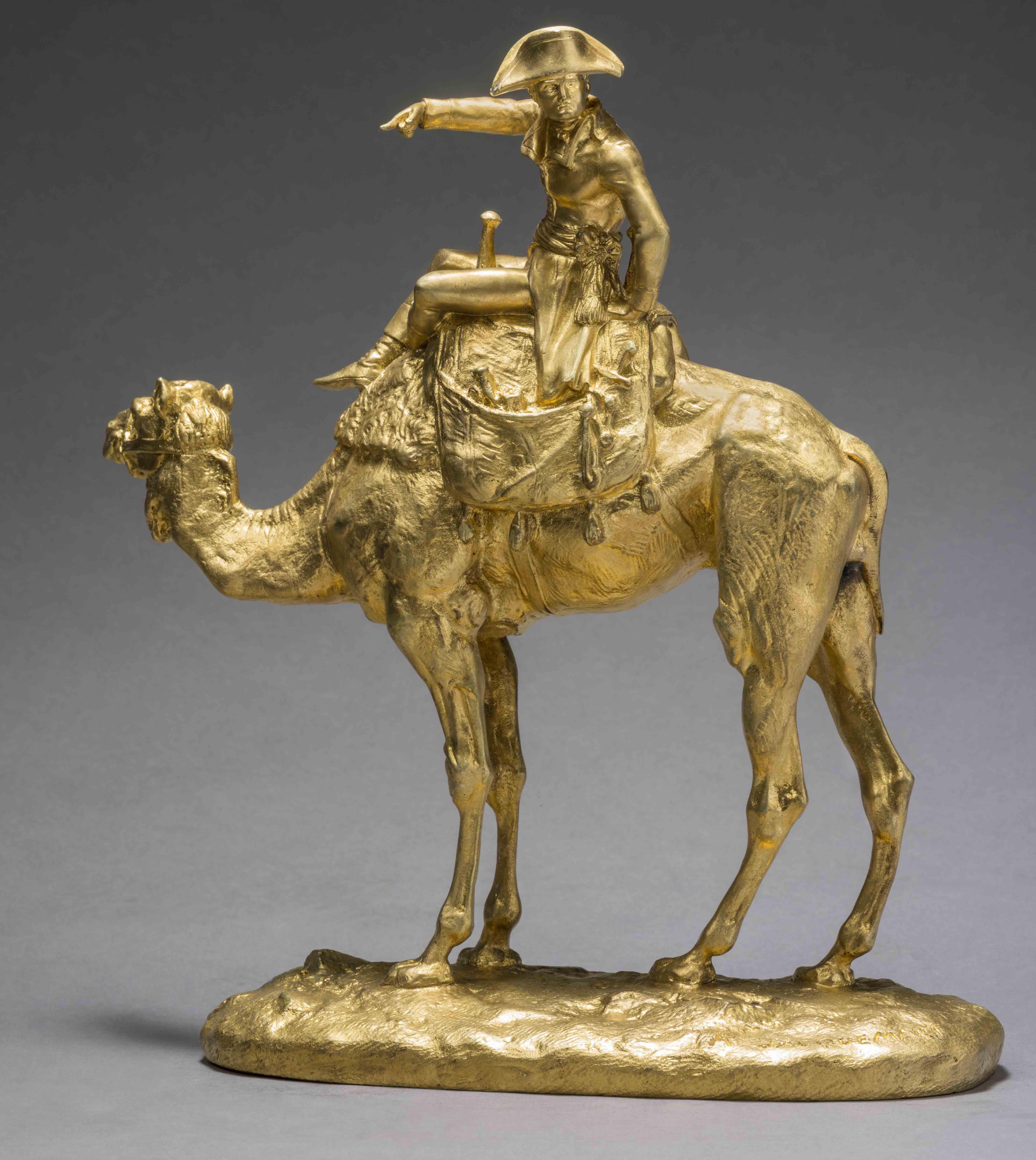 Henri Alfred Marie Jacquemart Figurative Sculpture – Le General Bonaparte in Ägypten 