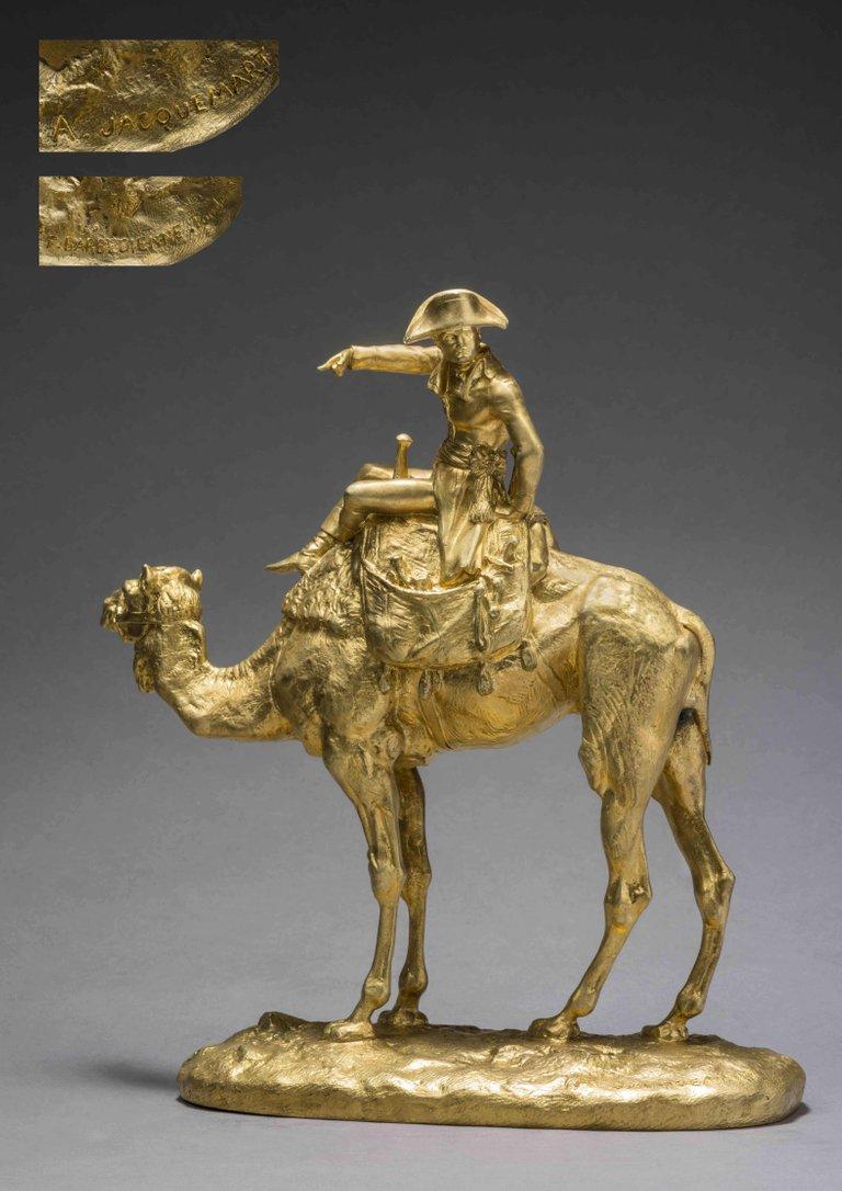 Henri Alfred Marie Jacquemart Figurative Sculpture - Le General Bonaparte en Egypte 
