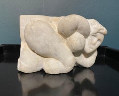Reclining Figure  Carved Marble  Early 20th Century France