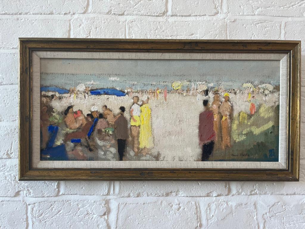 Impressionniste français, figures sur la plage, sud de la Côte d'Azur en vente 8