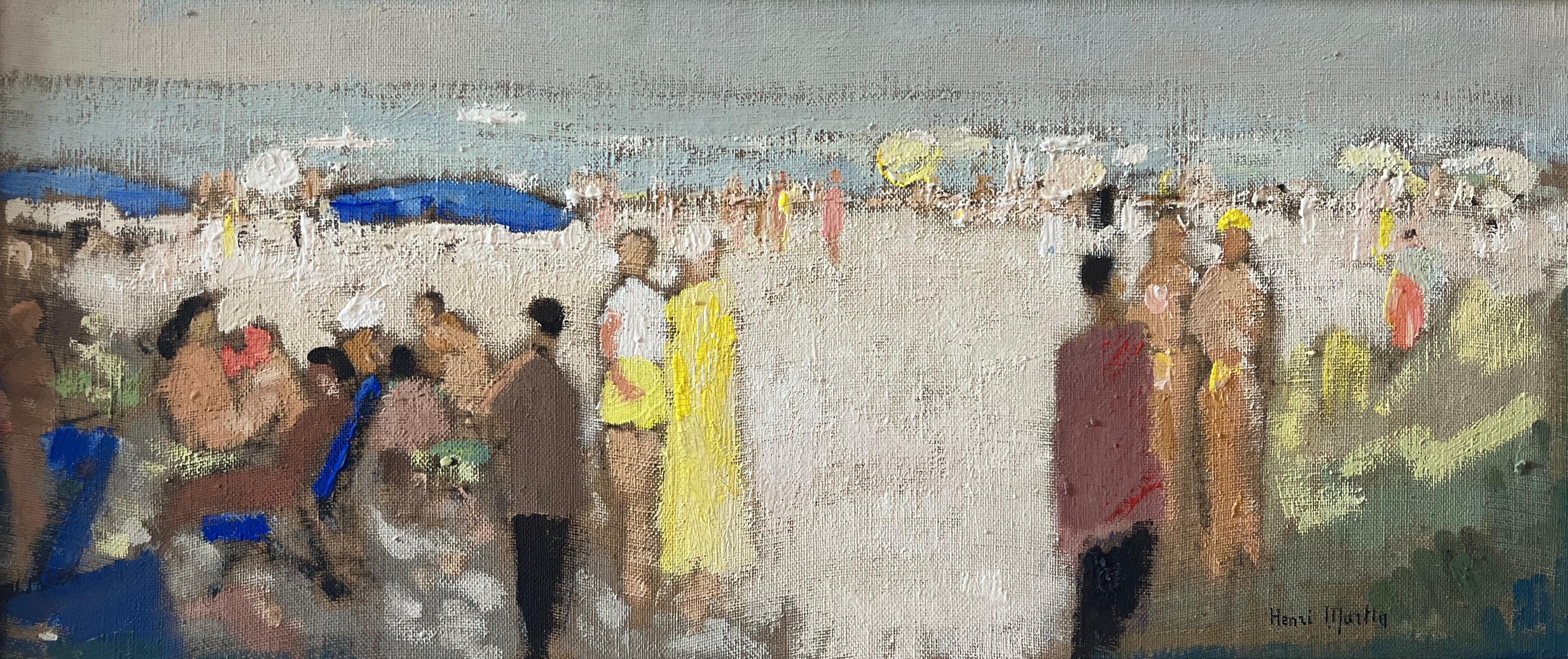 Impresionista francés, Figuras en la playa, Sur de Francia, Costa Azul