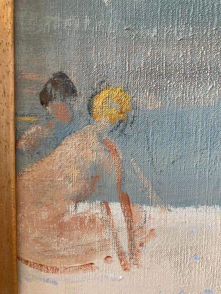 French Impressionist, Figures on the beach, South of France, French Riviera For Sale 5