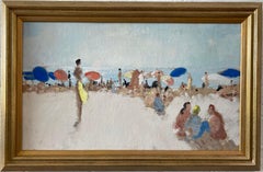 French Impressionist, Figures on the beach, South of France, French Riviera