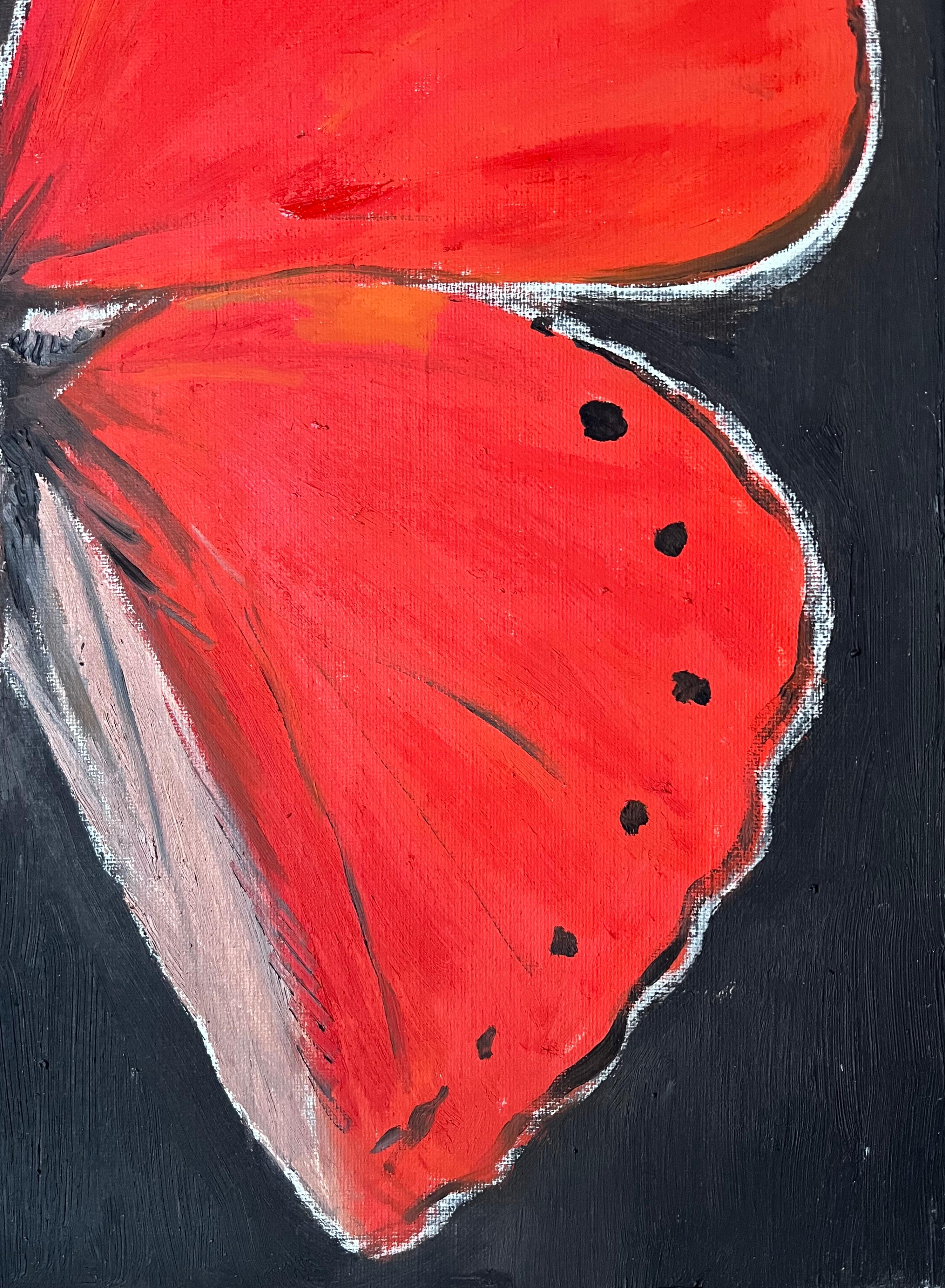 Beau papillon d'été moderniste français - Moderne Painting par Henri-André Martin